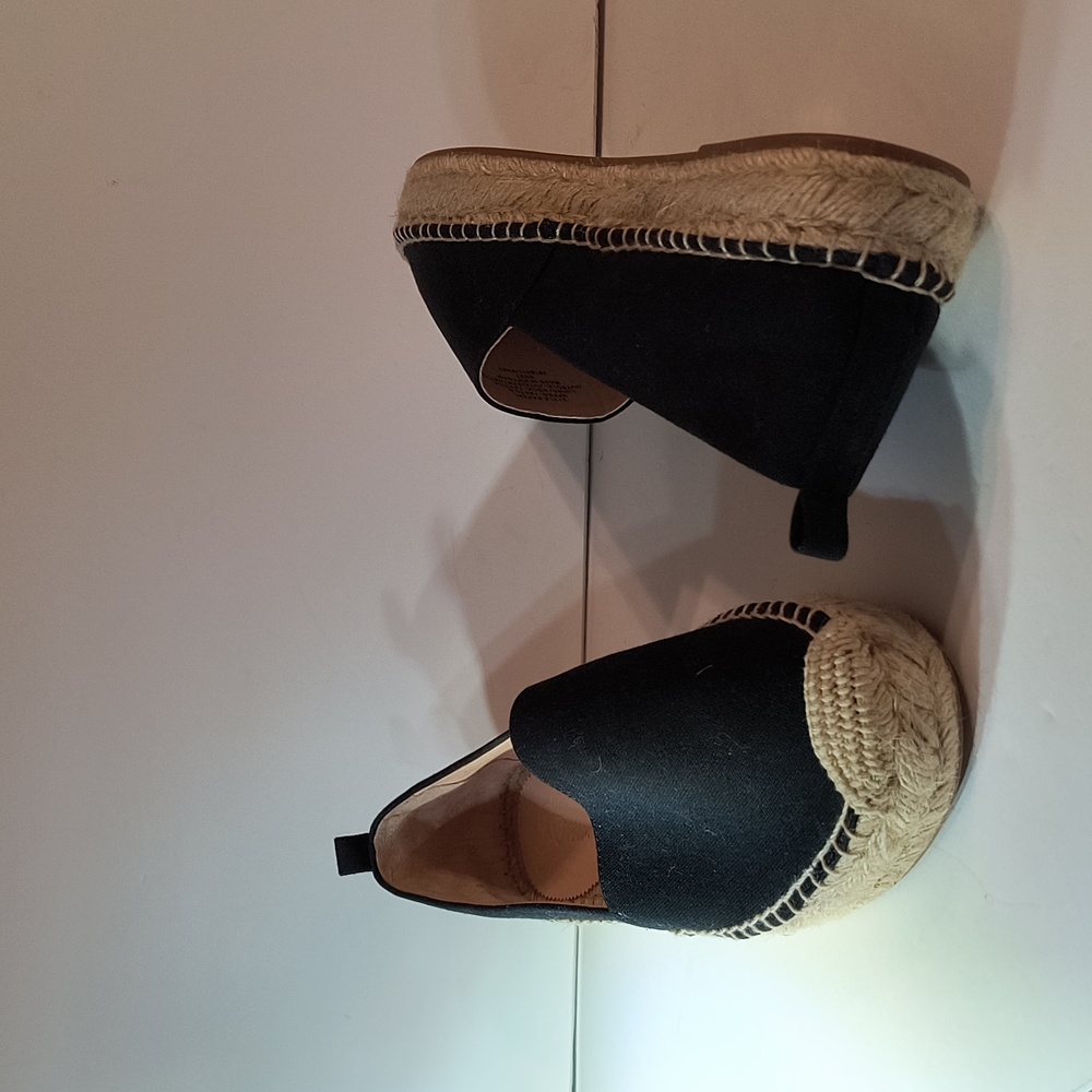 J. Crew black fabric slip-ons-sz 10